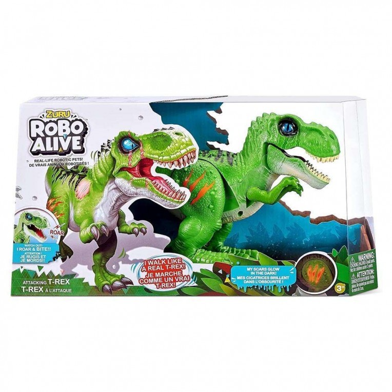 Δεινόσαυρος Attacking T-Rex Ρομπότ με Slime Αυγό Πράσινος Robo Alive, Zuru